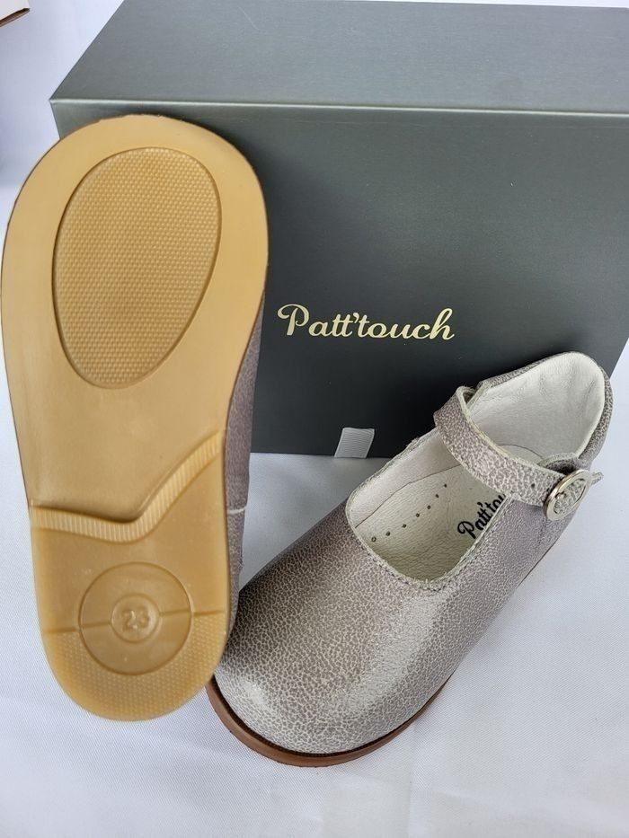 Chaussures charles IX fille en cuir gris Point 23 Made in France 🇨🇵 - photo numéro 3