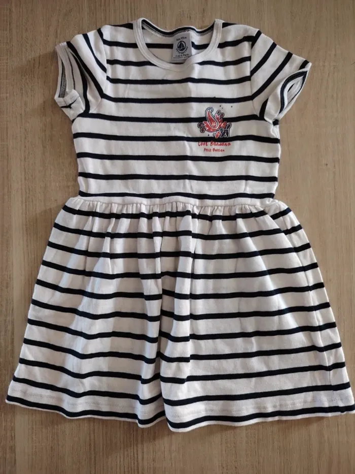 Robe marinière manches courtes 3 ans