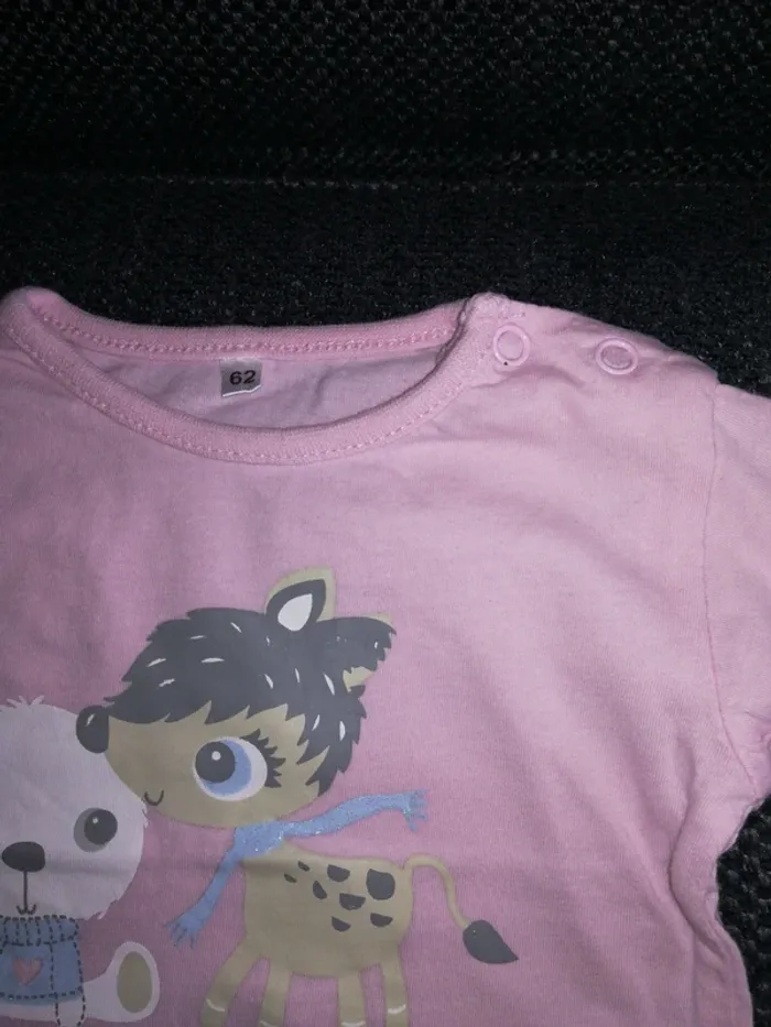 Superbe ensemble jean et tee-shirt, bébé fille, 6mois, Lulu Castagnette - photo numéro 3