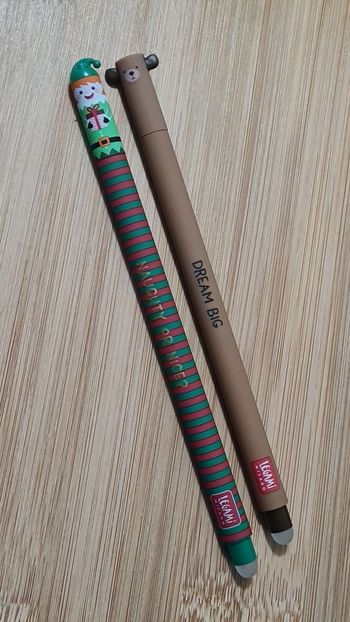 Legami Ours sans Miel + Lutin Noel 2024 = 2 Stylos Effaçables Neufs