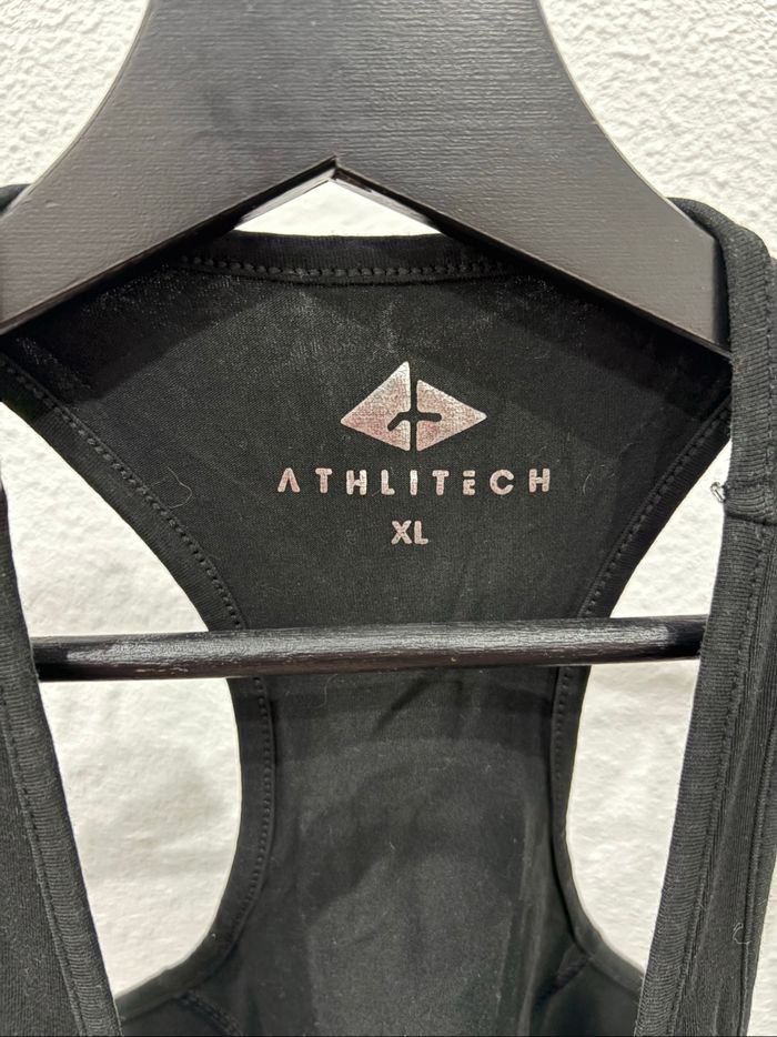 Brassière de sport noire Athlitech en coton - Taille L - photo numéro 2