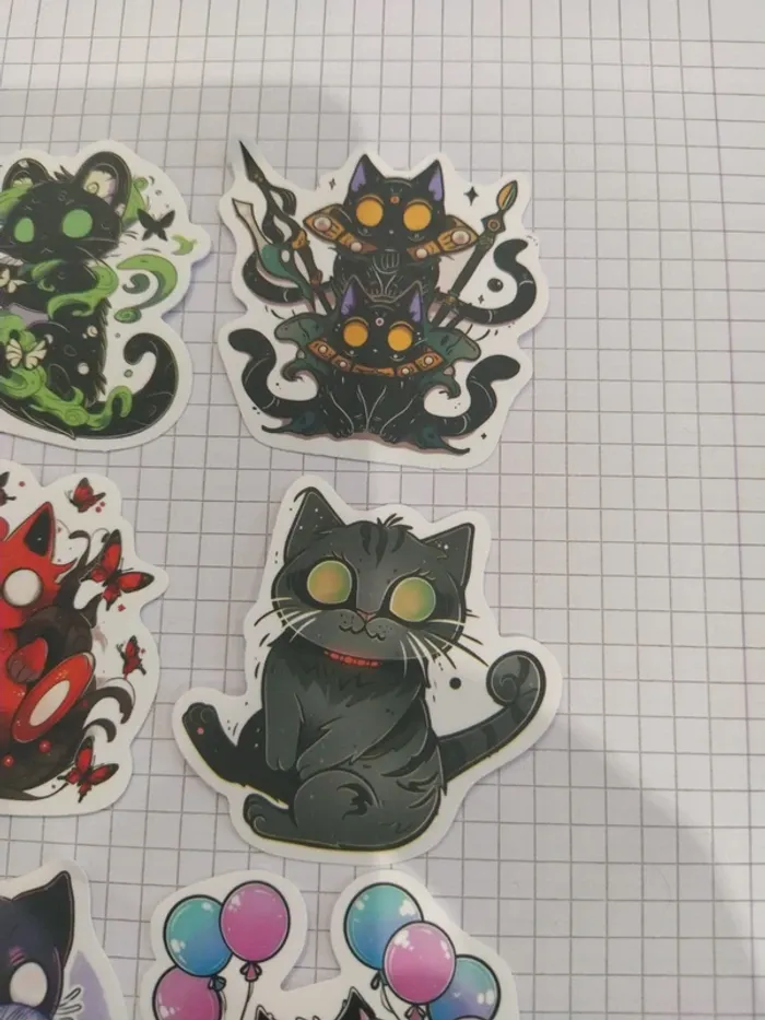 Stickers chat noir (lot D) - photo numéro 3