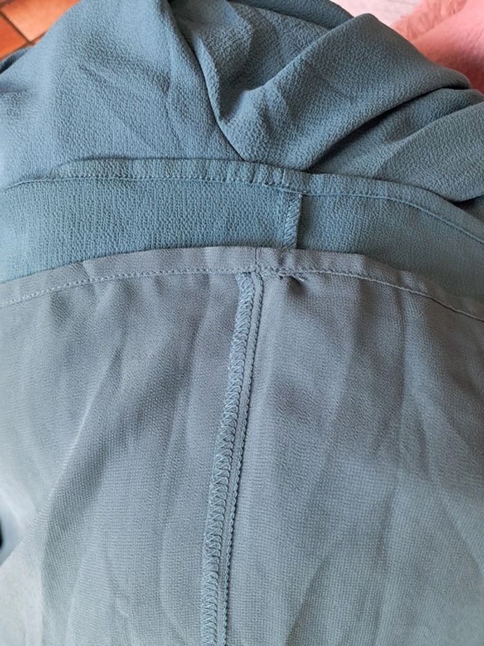 Belle robe 👗 Camaïeu, bleue, légère, doublée, elastiquée taille et manches - T40/42 - photo numéro 6