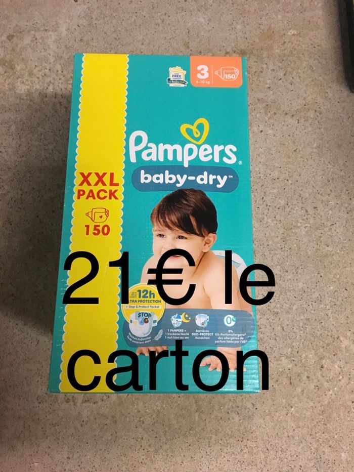 Xxl pack 150 couches Pampers baby dry taille 3