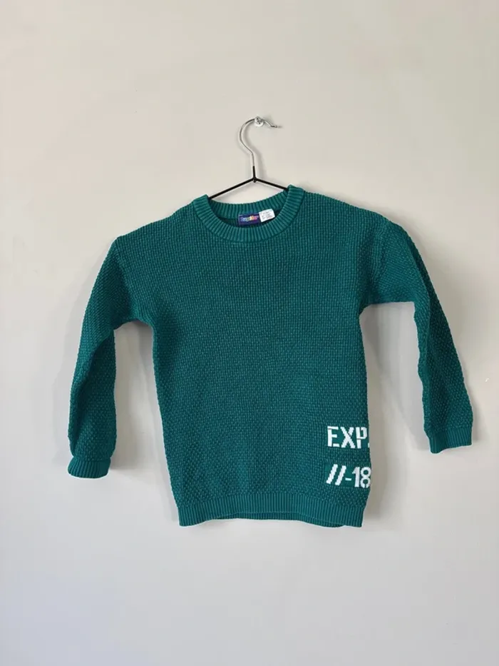 👕 pull - lupilu- 2 -4 ans - vert - bon état 100% coton
