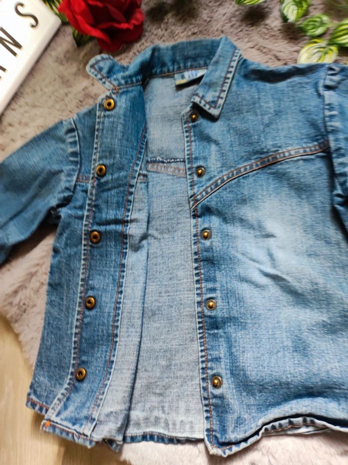 Belle veste en jean effet délavé taille 6 ans DPAM - photo numéro 4