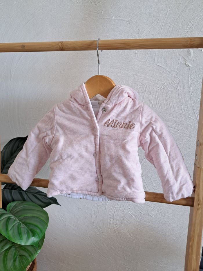 🏷 Manteau minnie chaud rose pâle neuf 0/1mois