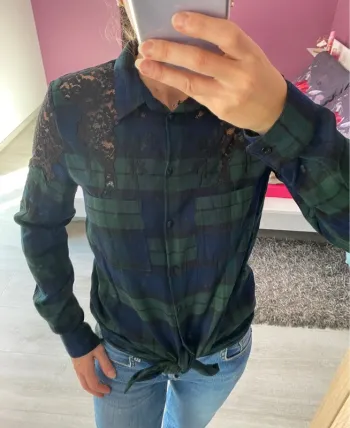 Chemise chaude dentelle Promod