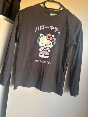 T-shirt manche longue taille 10 ans gris