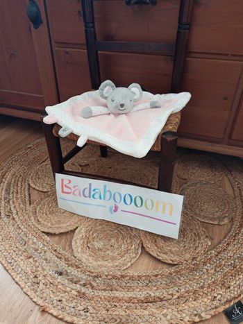 Doudou souris rose obaibi tbe
