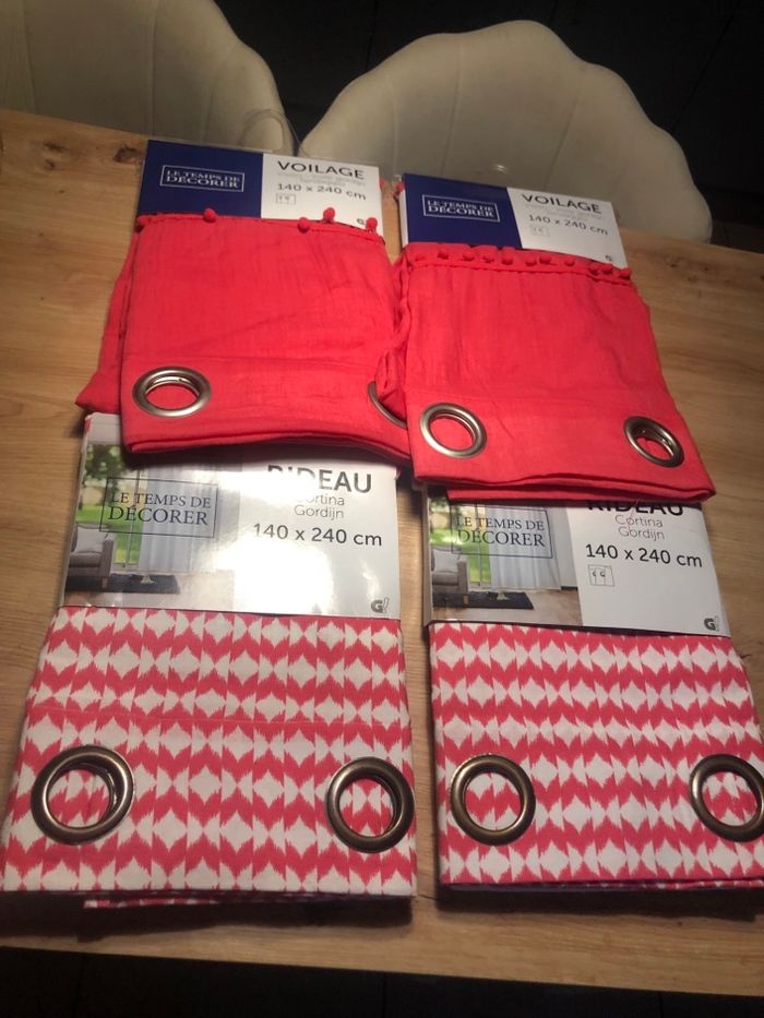 Lot paire de rideaux neufs - photo numéro 2