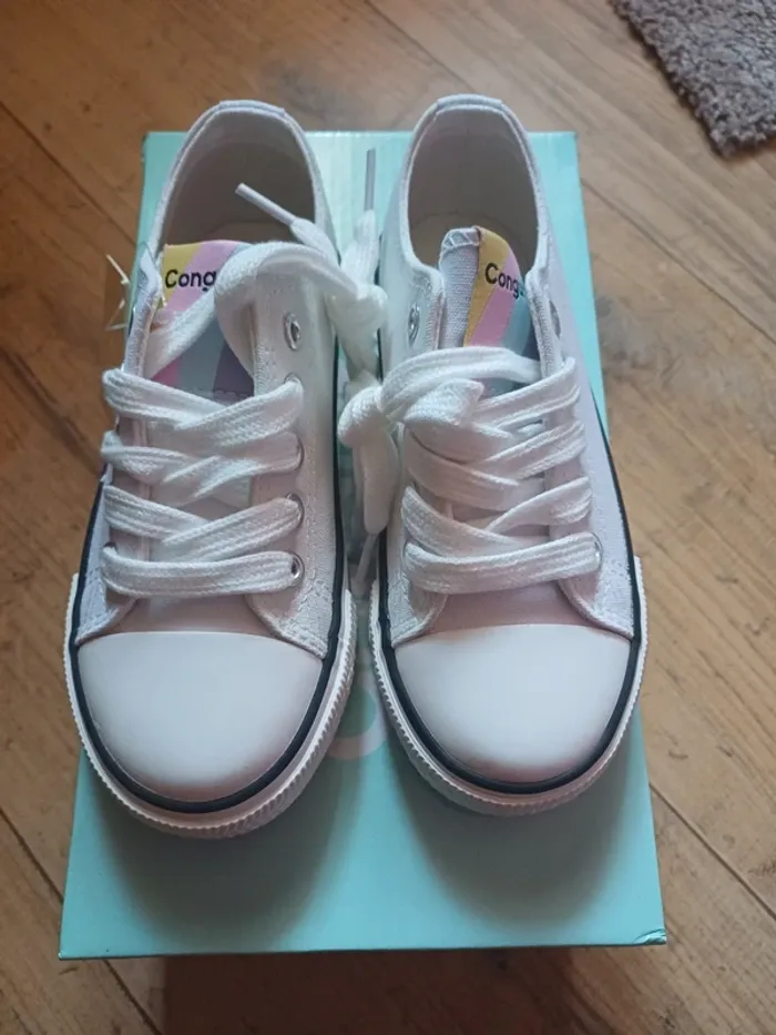 Sneakers fille type Converse basses ultraviolet