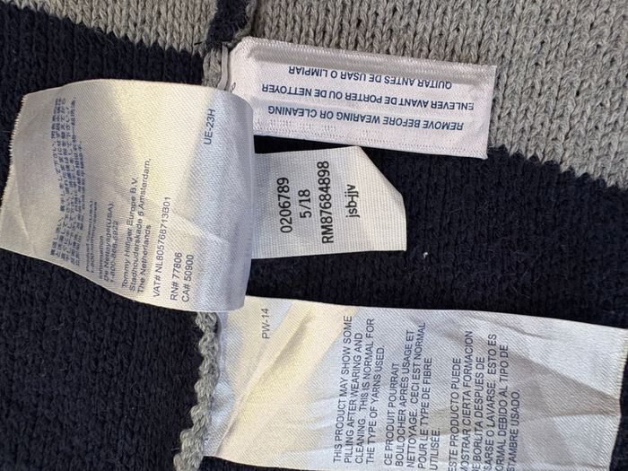 Veste gilet Tommy Hilfiger à rayures – Couleur Bleu & Gris - Taille XS - photo numéro 7
