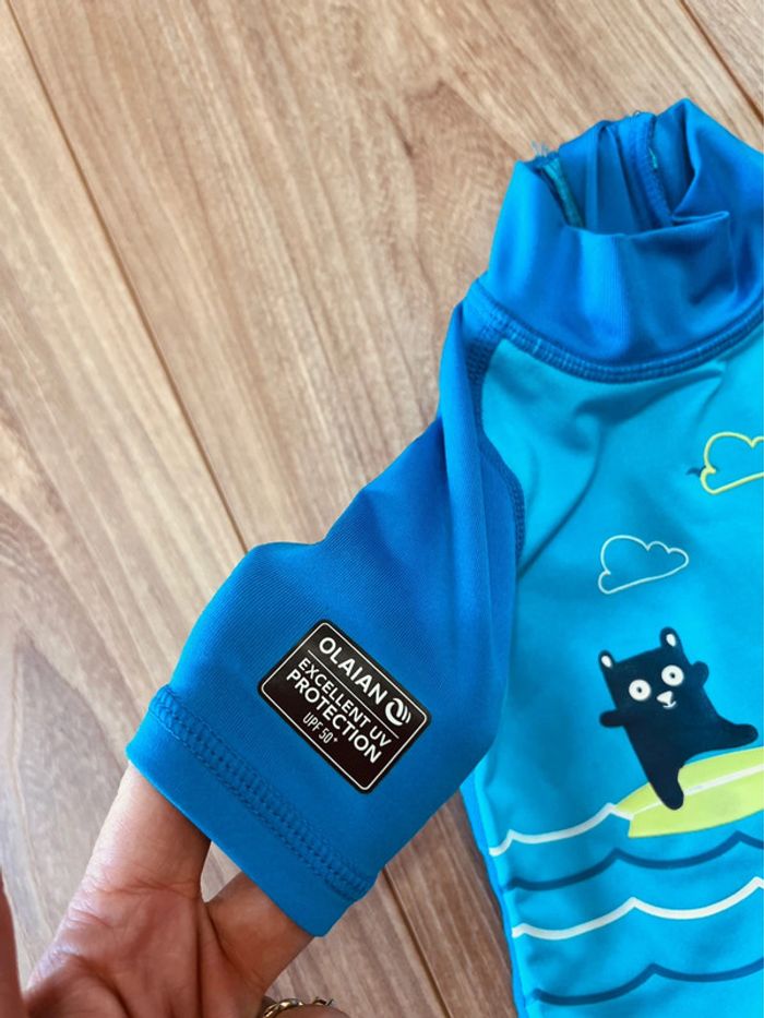 Taille 6 mois combinaison maillot de bain anti un garçon Olaian Bleue * mer * 💙 - photo numéro 4