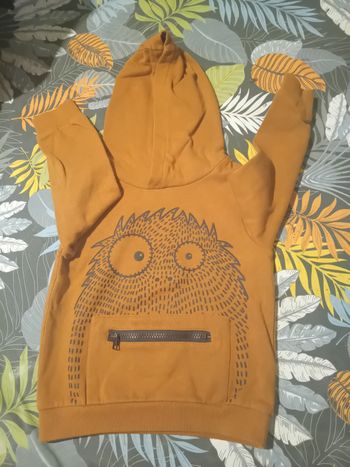 Pull à capuche marron pour garçon
