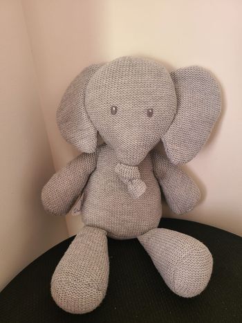 Nattou- Peluche,  Gris tricoté