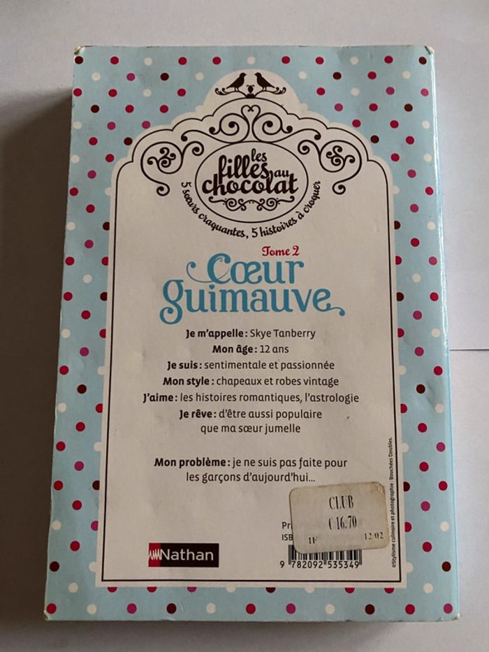 Livre Cathy Cassidi - Cœur guimauve, la fille au chocolat - photo numéro 2
