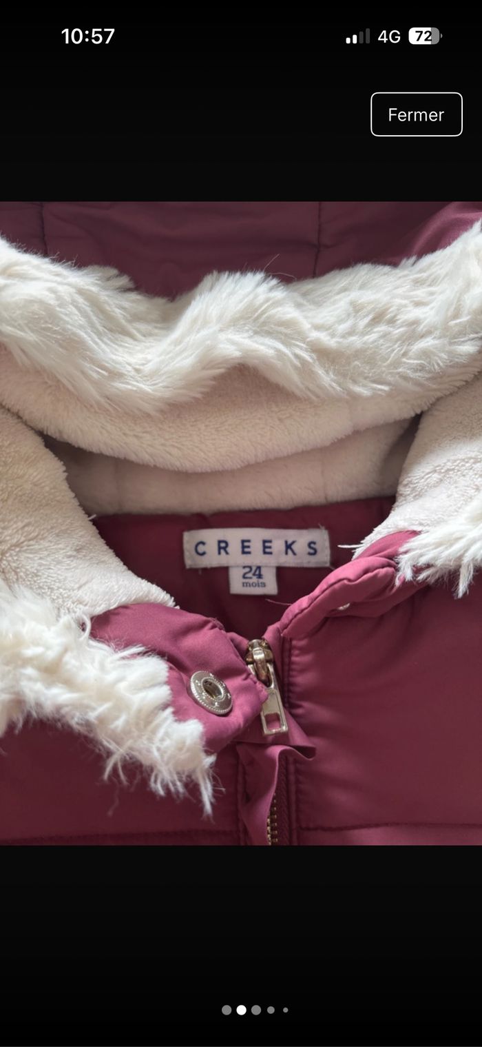 Manteau creeks 24 mois comme neuf - photo numéro 2