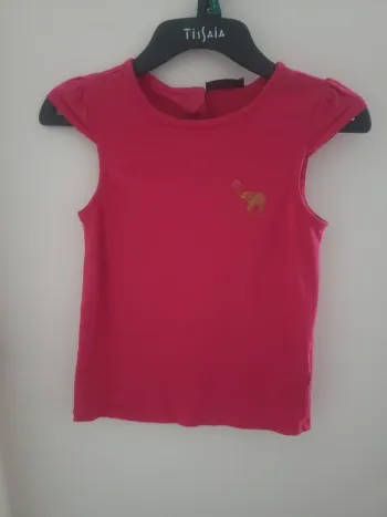 T-shirt rose éléphant doré Sergent major Taille 8 ans