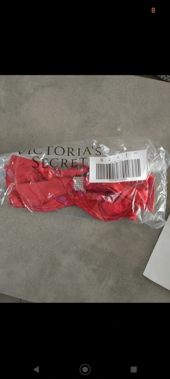 Soutien-gorge rouge sexy balconnet à nœud Wicked Victoria's Secret - photo numéro 5