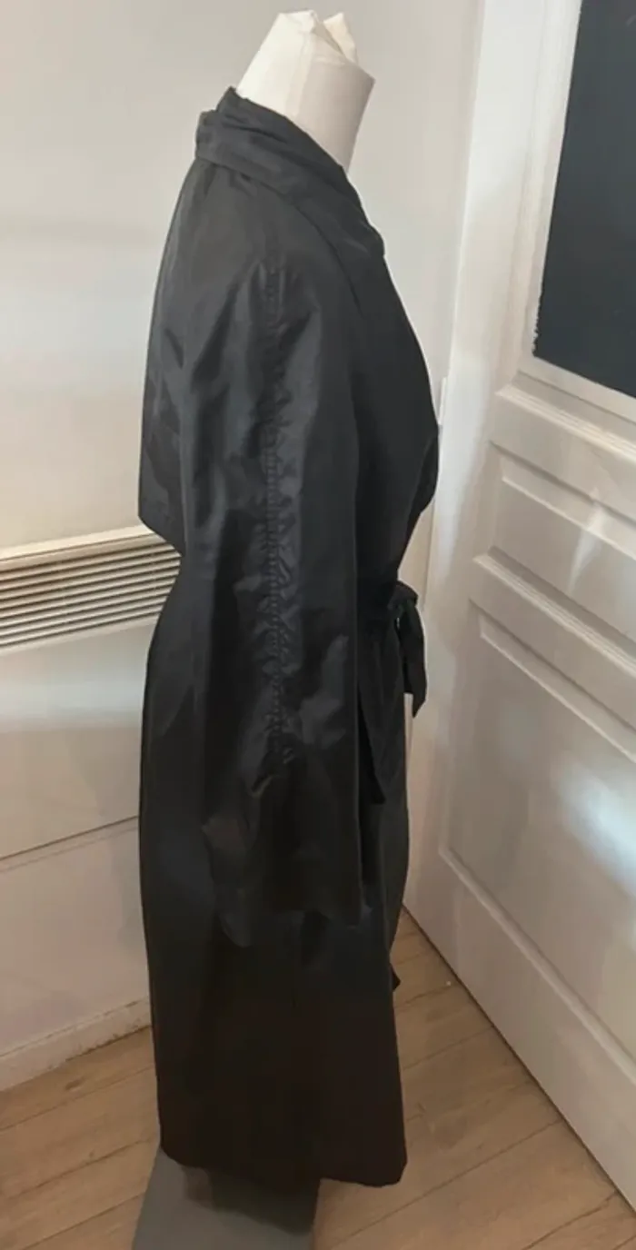 Laura dusini trench long imperméable  noir taille 42 - photo numéro 7