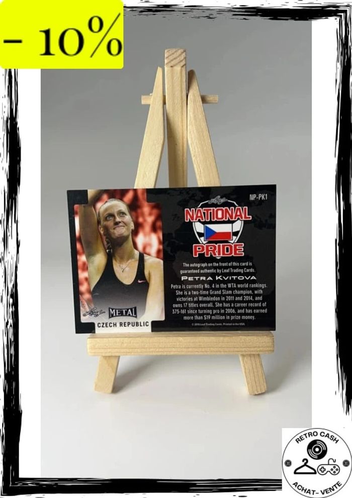 2016 feuilles métalliques tennis Petra Kvitova National metal Pride auto - photo numéro 4