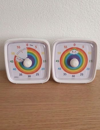 Lot de 2 Minuteur timer visuel pour enfant motif arc en ciel 🌈  neuf