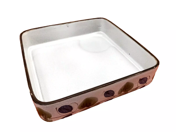 Plat creux de service Faïence de Niderviller (Moselle) Manufacture France Collection " Prunes "