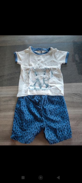 Ensemble été garçon 
T shirt + short
18 mois