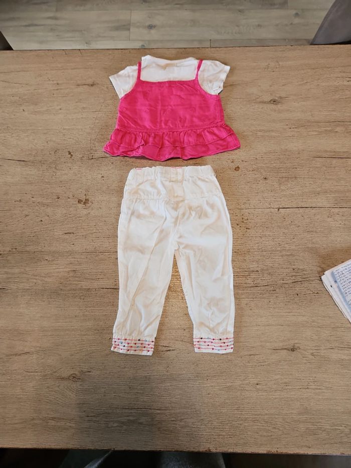 Ensemble blanc et fushia pour fille, La Compagnie des Petits, 18 mois, nickel - photo numéro 9