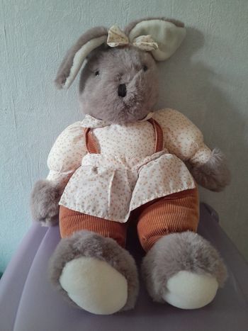 Ancienne peluche lapin JEMINI