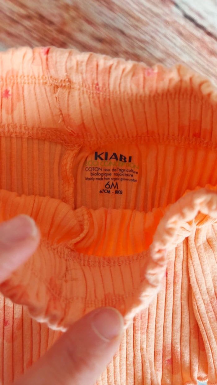 Ensemble fille 6 mois t shirt et short kiabi - photo numéro 3