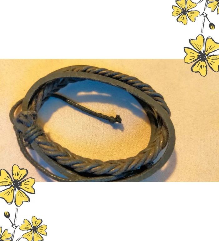 Bracelet mixte en cuir et corde tressée – Collection Terres d’Ailleurs - photo numéro 3