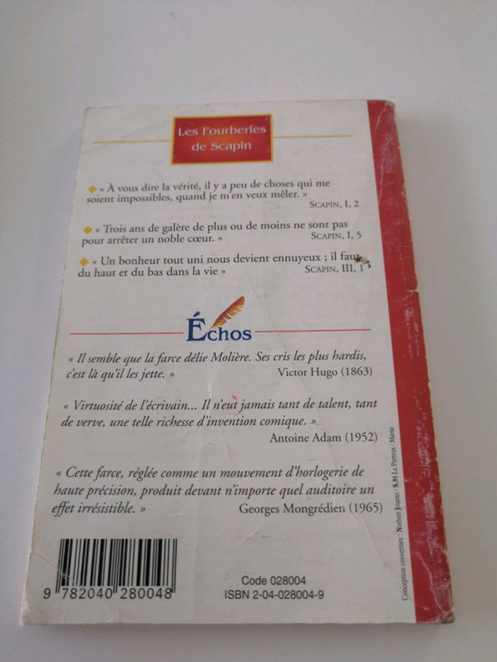 Livre les fourberies de Scapin de Molière - photo numéro 2
