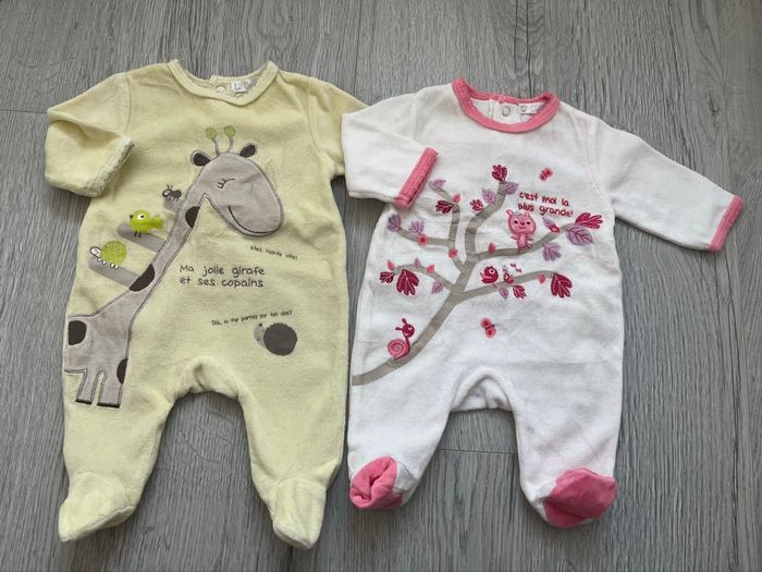 Lot de 2 pyjamas bébé Kitchoun – 1 mois / 54 cm - photo numéro 2