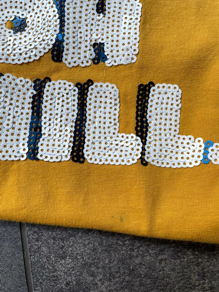 T-shirt manches longues fille jaune moutarde - photo numéro 4