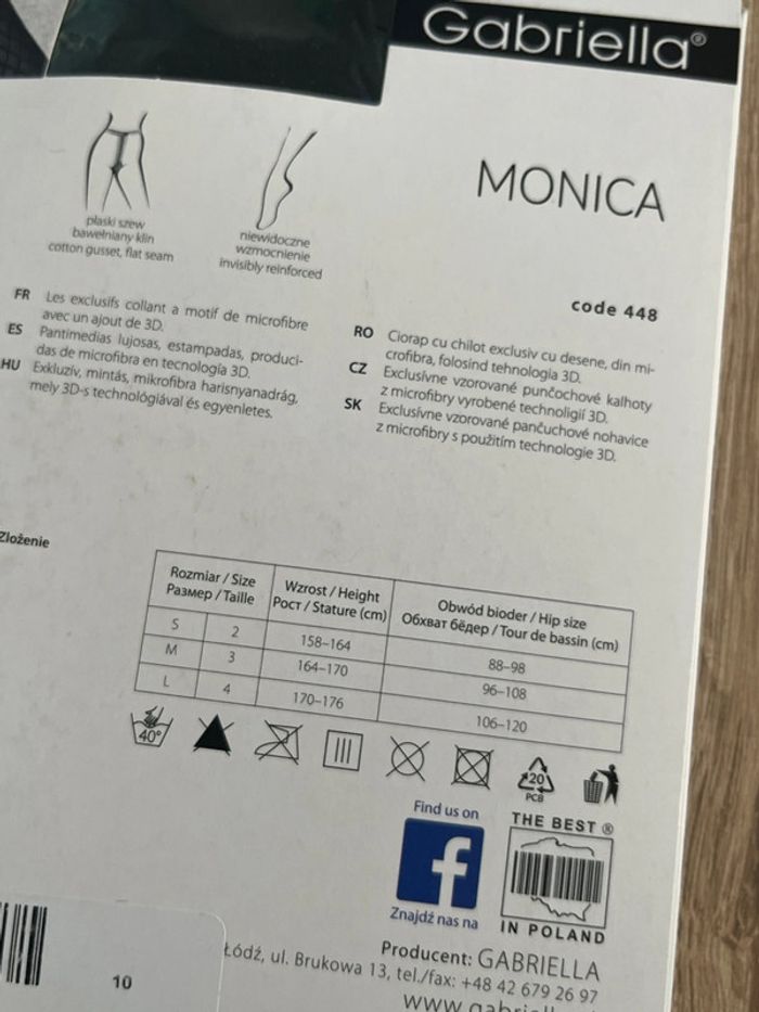 Collant sexy Gabriella Monica taille 3 effet 3D neuf - photo numéro 4
