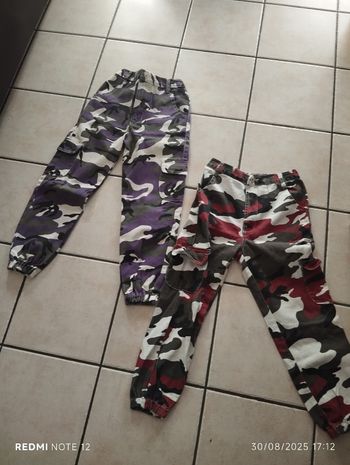 2 cargos camouflage 11ans