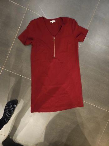 Robe droite bordeaux