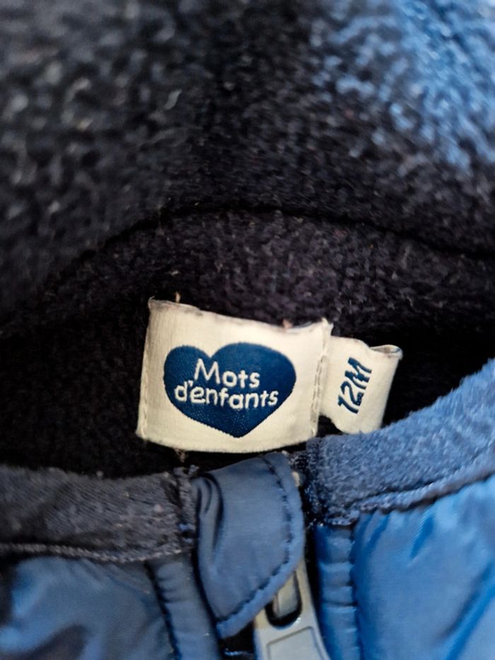 Doudoune bleu bébé taille 12 mois - photo numéro 2