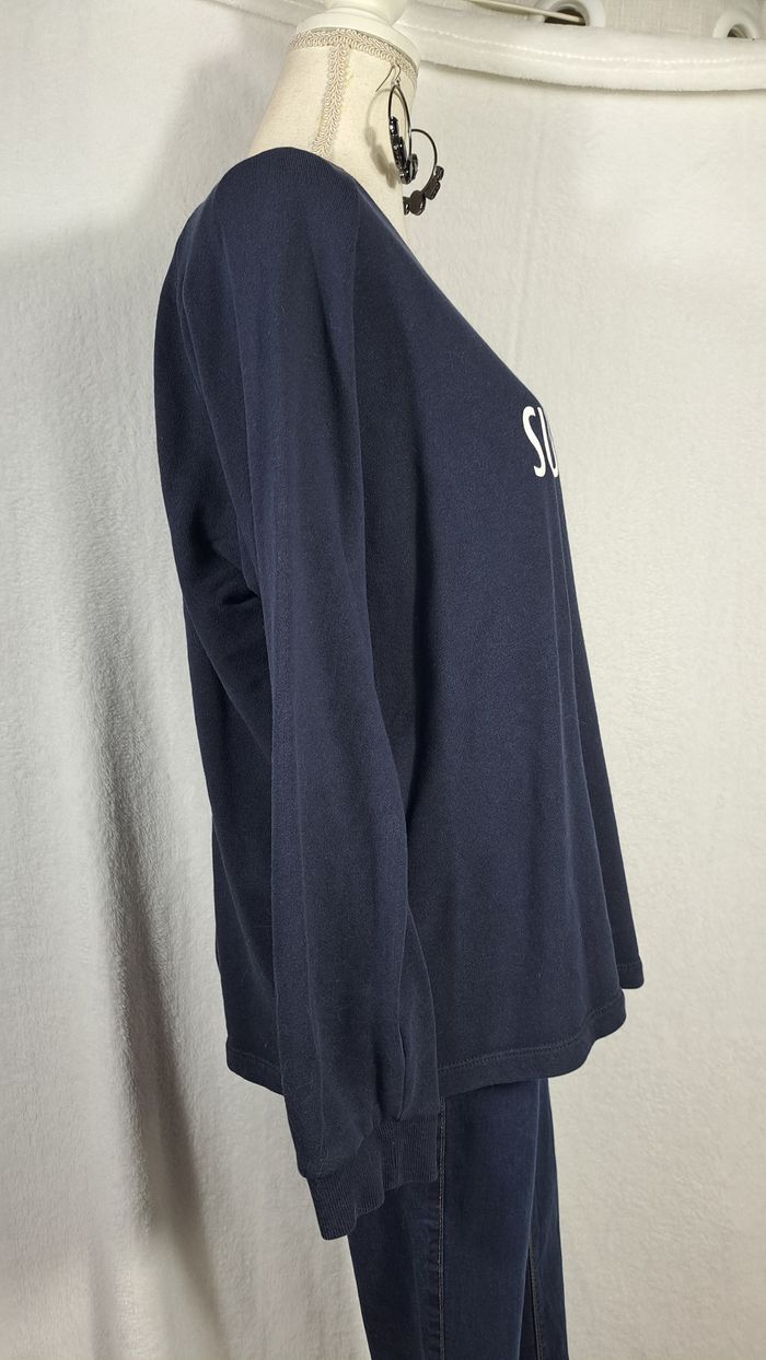 Sweat bleu marine madame susceptible kiabi taille 46 48 - photo numéro 4