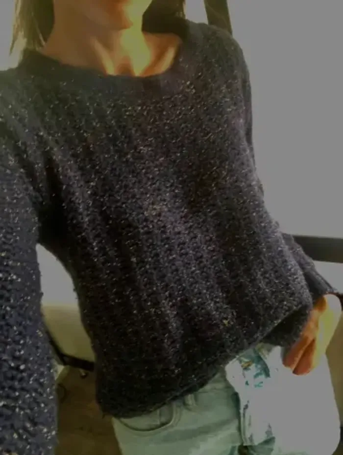 Pull loose bleu marine Claudie pierlot taille s/m - photo numéro 2
