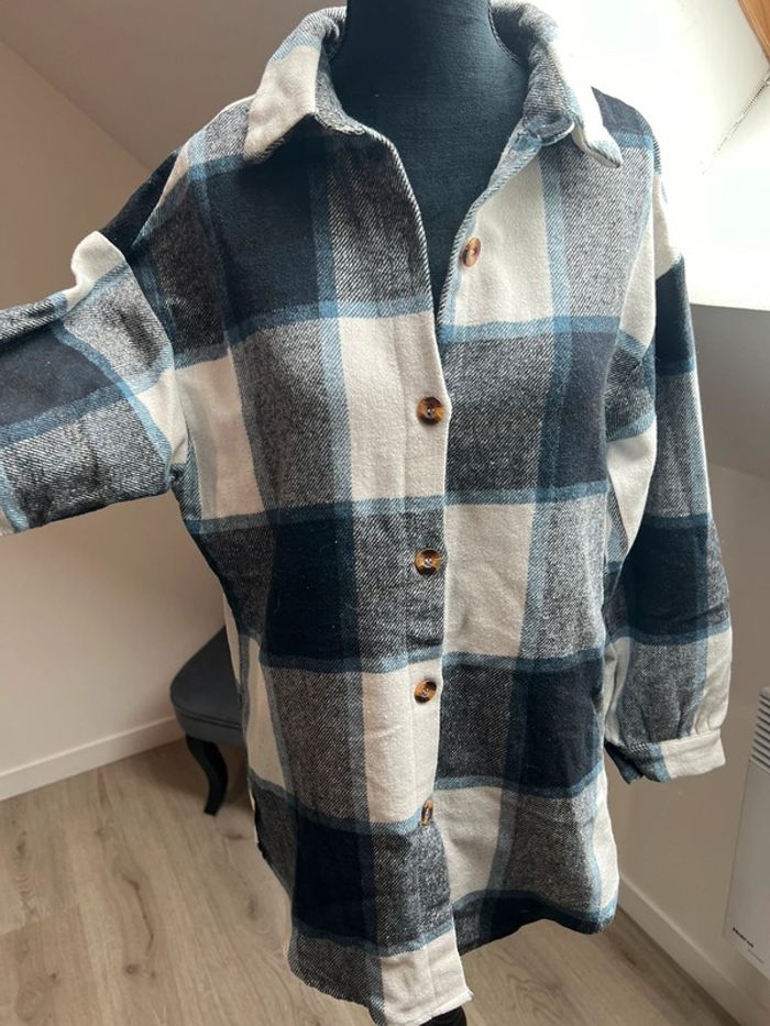 Veste chemise à carreaux - photo numéro 4