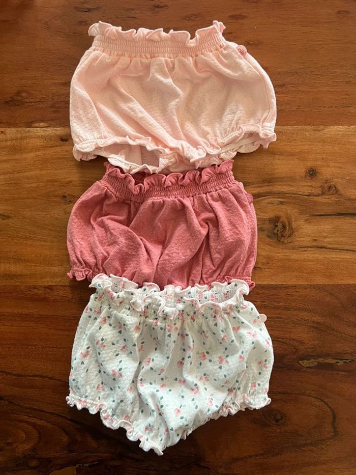 Lot short bébé fille 1 mois