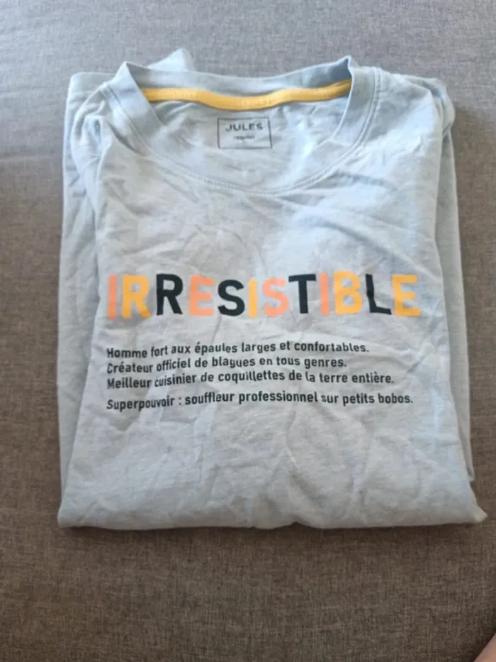 C56 t-shirt bleu Jules XL - photo numéro 4