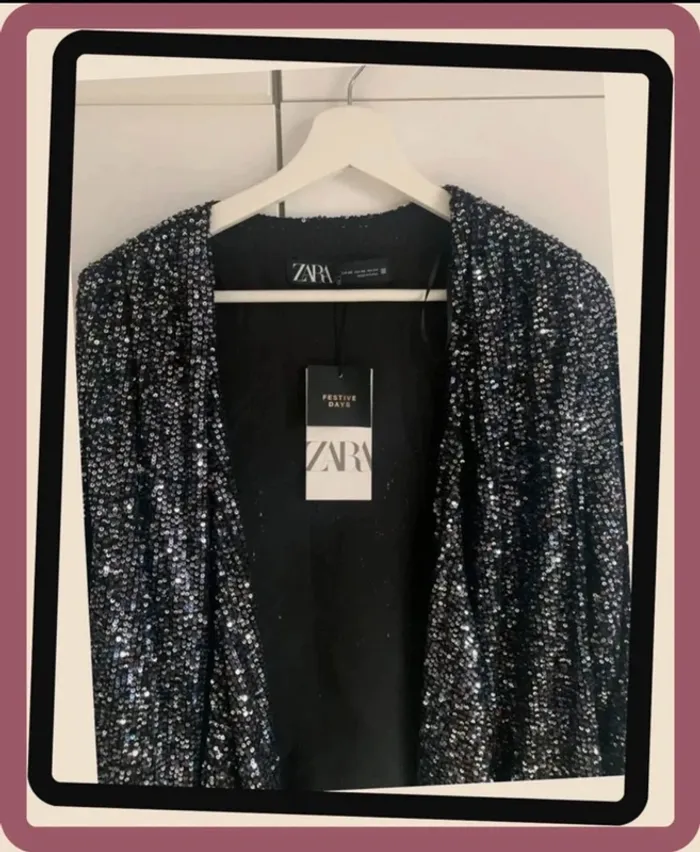 Blouse de soirée à sequins Zara T/XS taille plus grand - photo numéro 6