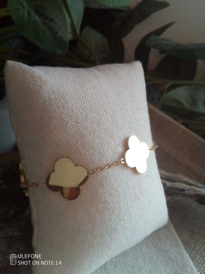 Bracelet trèfle en acier inoxydable - photo numéro 3