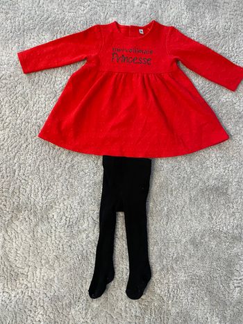 Ensemble Robe et bas, Merveilleuse princesse 12 mois