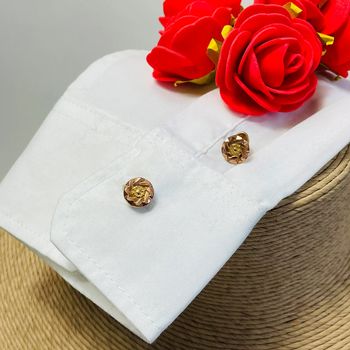 🔥 Rare boutons de manchettes vintage. Rond motifs fleuri.