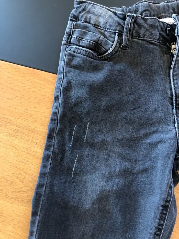 Jean gris avec détails sympa garçon - photo numéro 4